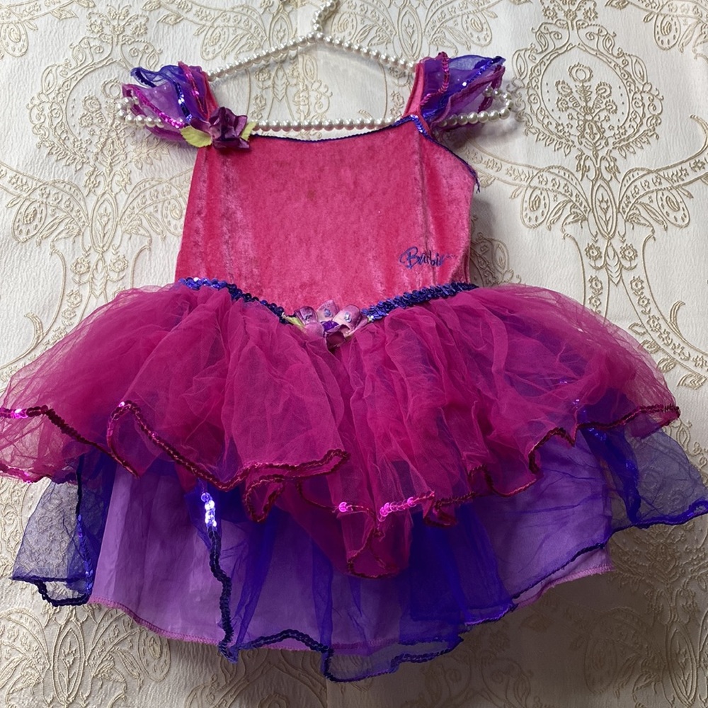 5/$25 Barbie dress up tutu dress a velvet - Picture 2 of 6